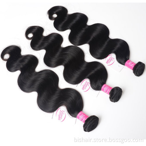 9A Brazilian hair bundle body wave bundle unprocessed 100% human hair wave double weft 3 bundles woven natural black wholesale